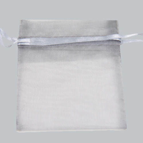 22 x 25 SILVER ORGANZA POUCHES