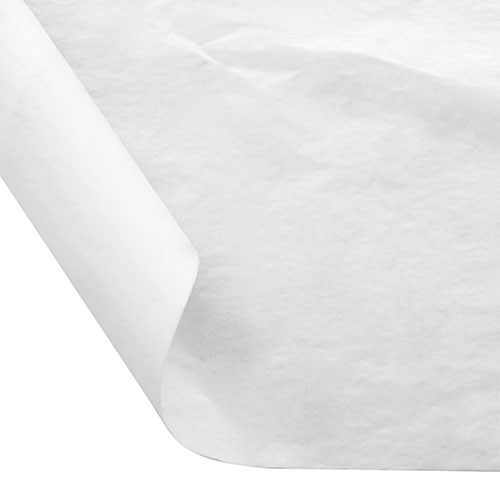 12 x 12 FOOD SAFE TISSUE BASKET LINERS 18# DRY WAX - WHITE