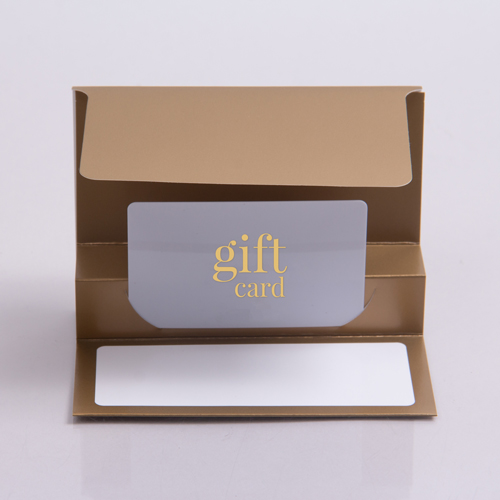 5 x 3-3/8 GOLD ICE GIFT CARD FOLDERS