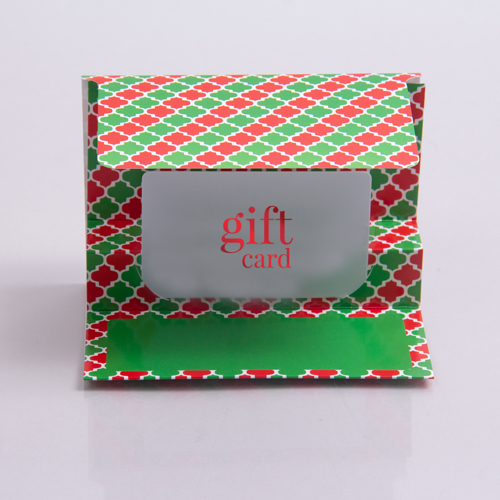 5 x 3-3/8 CHRISTMAS GEO GIFT CARD FOLDERS