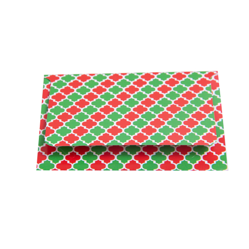 5 x 3-3/8 CHRISTMAS GEO GIFT CARD FOLDERS