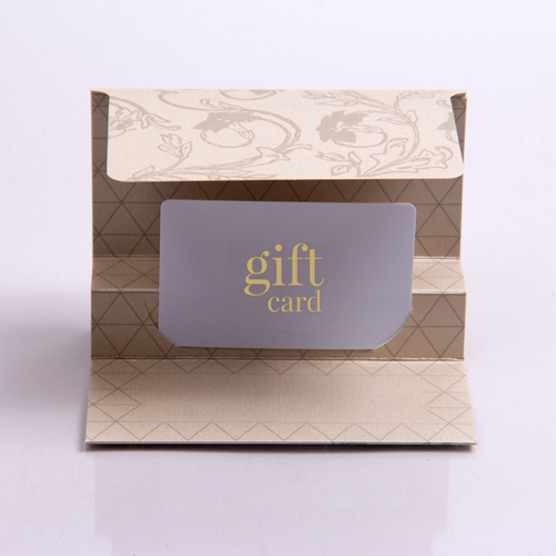 5 x 3-3/8 CHAMPAGNE TRELLIS GIFT CARD FOLDERS