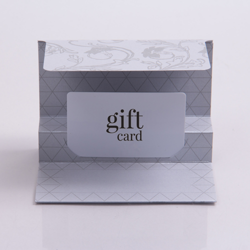 5 x 3-3/8 PLATINUM TRELLIS GIFT CARD FOLDERS