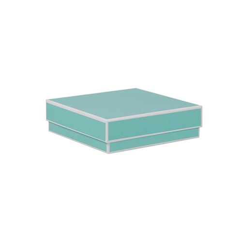 5 x 5 x 1.5 BAY BLUE & WHTIE JEWELRY BOXES