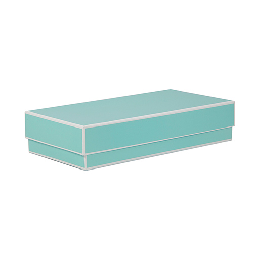 9 x 4.5 x 2 BAY BLUE & WHITE JEWELRY BOXES