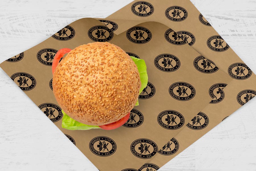 Custom Printed Burger Wraps - Blackout Burger