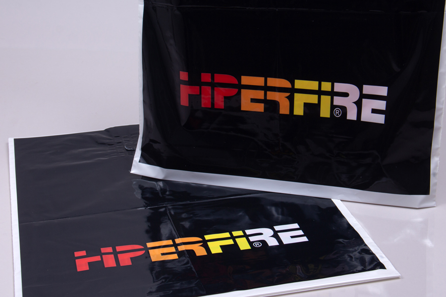 Custom Printed Plastic Merchandise Bags - Hyperfire