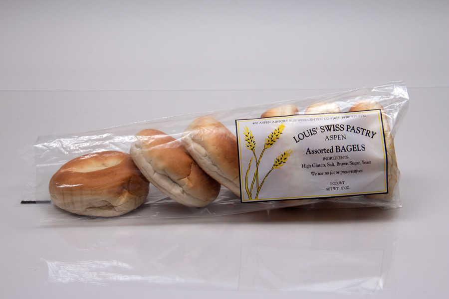 Custom Printed Plastic Takeout Bags -Louis Swiss Bakery Bread Bag