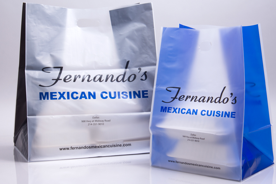 Custom Printed Plastic Takeout Bags - Fernandos Mexican Food