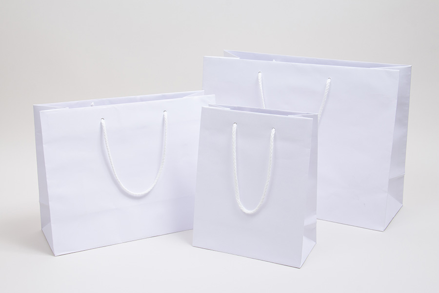 MC - Eurotote Shopping Bags - White Kraft