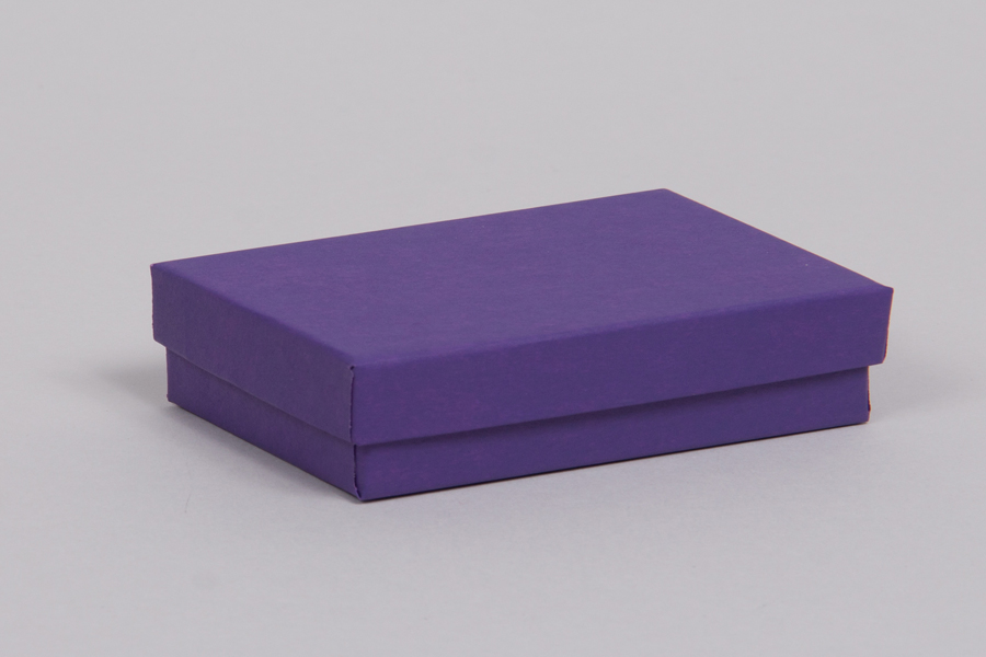 (#53) 5-1/4 x 3-3/4 x 7/8 MATTE DEEP PURPLE JEWELRY BOXES