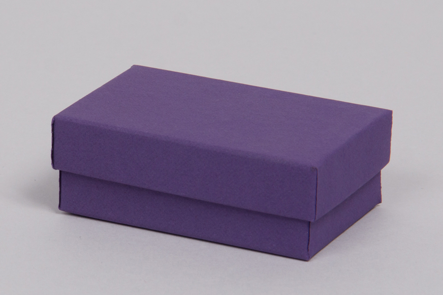 (#21) 2-1/2 x 1-1/2 x 7/8  MATTE DEEP PURPLE JEWELRY BOXES