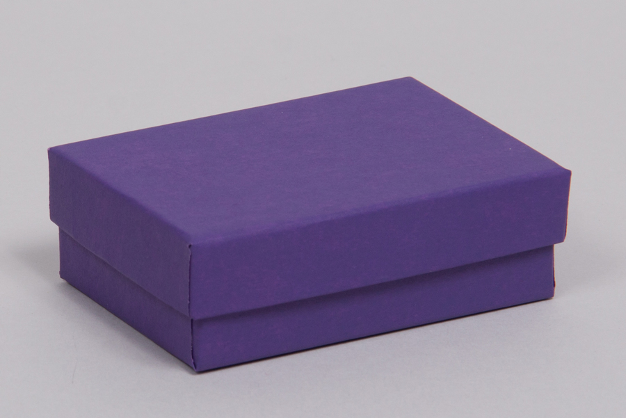 (#32) 3-1/16 x 2-1/8 x 1  MATTE DEEP PURPLE JEWELRY BOXES