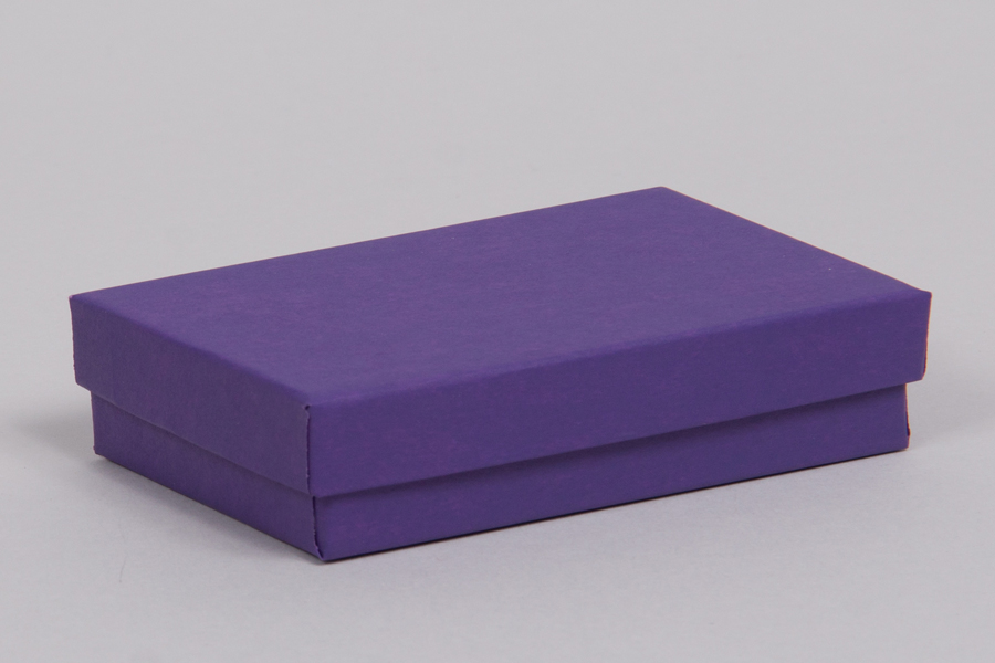 (#65) 6 x 5 x 1  MATTE DEEP PURPLE JEWELRY BOXES