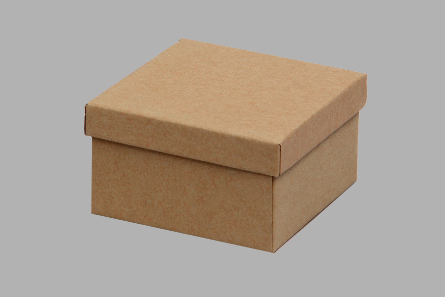 (#34) 3-1/2 x 3-1/2 x 2  NATURAL KRAFT JEWELRY BOXES