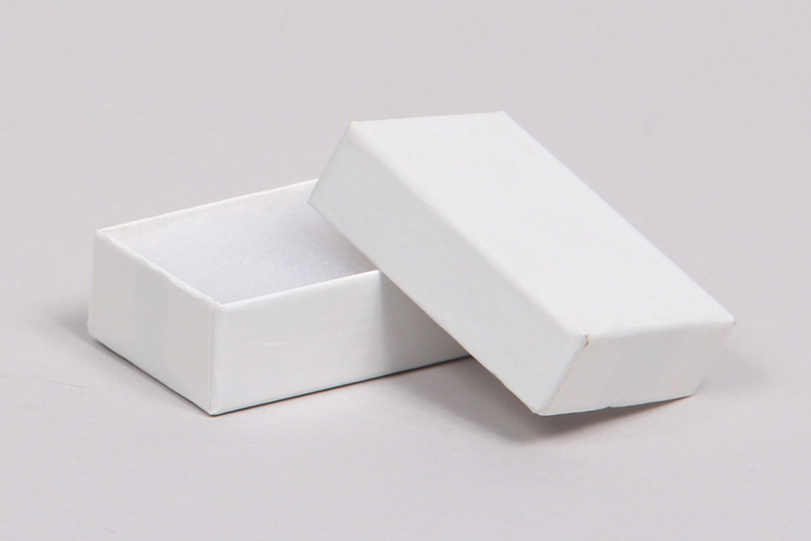 (#21) 2-1/2 x 1-1/2 x 7/8  WHITE GLOSS JEWELRY BOXES