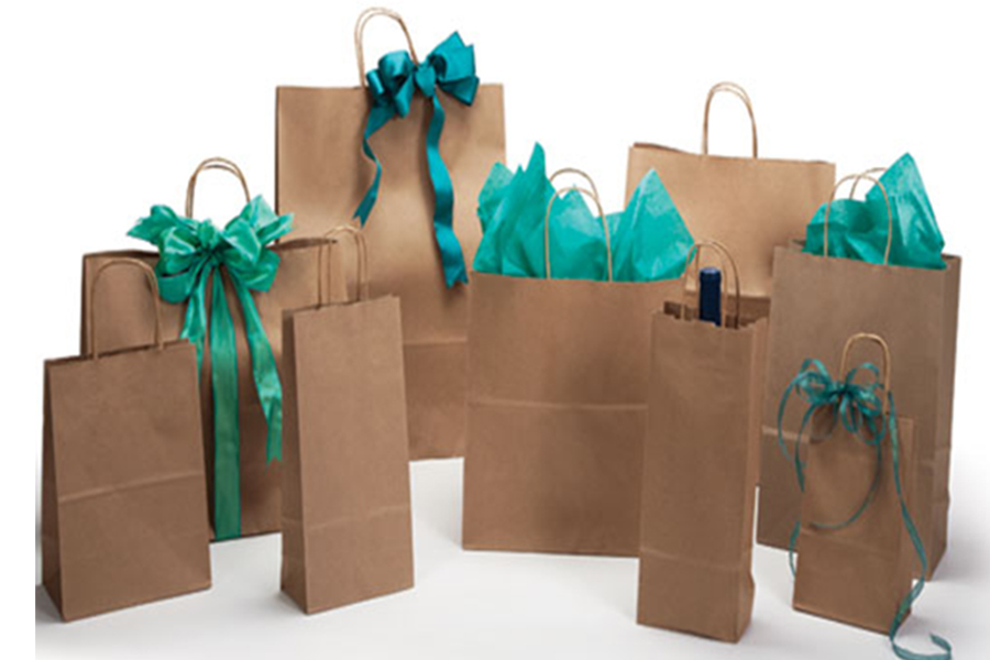 EcoPlus™ Natural Kraft Paper Shopping Bags