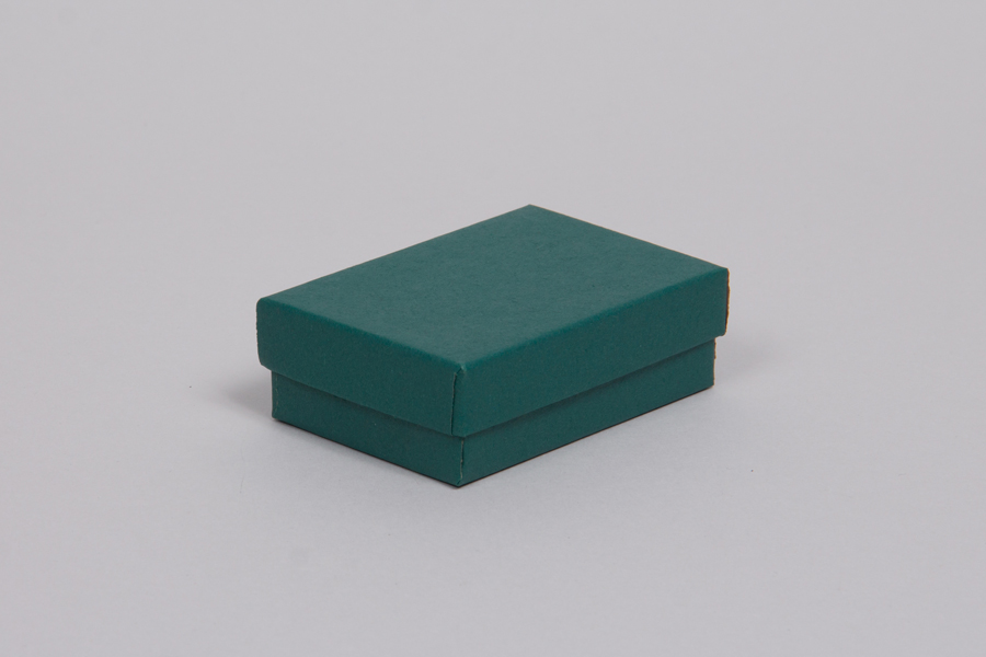 32 Matte Teal Cotton Filled Jewelry Boxes