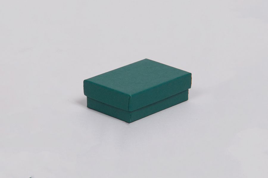 21 Matte Teal Cotton Filled Jewelry Boxes