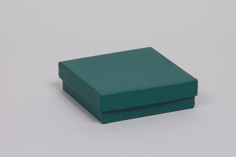(#33) 3-1/2 x 3-1/2 x 1  MATTE TEAL JEWELRY BOXES