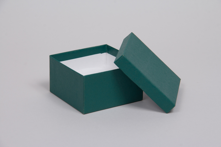 (#34) 3-1/2 x 3-1/2 x 2 MATTE TEAL JEWELRY BOXES
