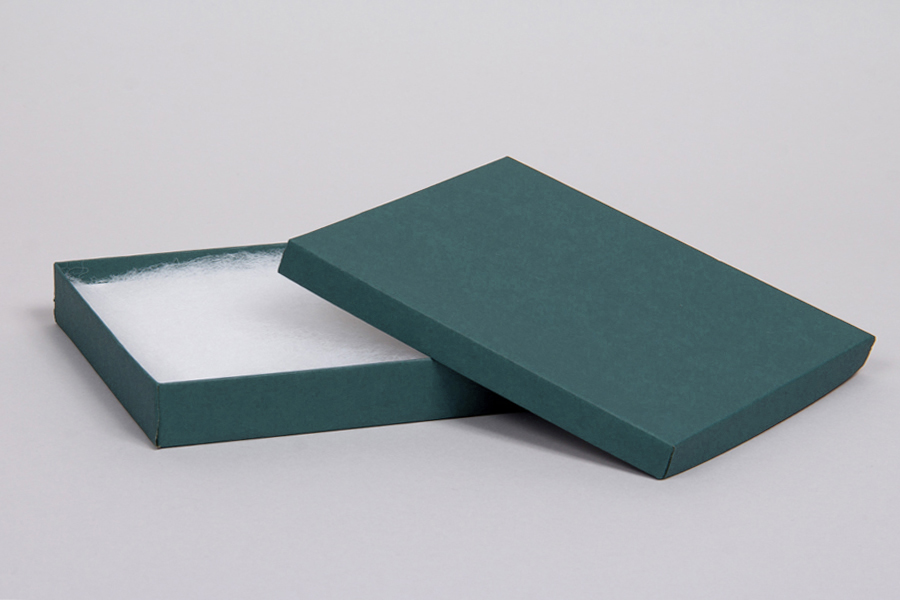 (#65) 6 x 5 x 1  MATTE TEAL JEWELRY BOXES