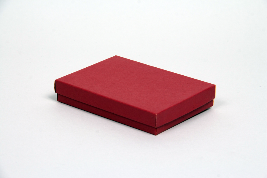 (#53) 5-1/4 x 3-3/4 x 7/8 MATTE BRICK RED JEWELRY BOXES