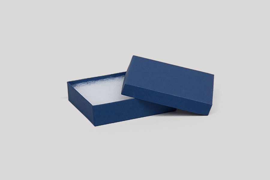 (#32) 3-1/16 x 2-1/8 x 1 MATTE NAVY BLUE JEWELRY BOXES