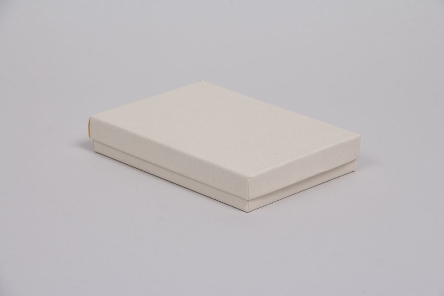 (#53) 5-1/4 x 3-3/4 x 7/8 MATTE WHITE SAND JEWELRY BOXES