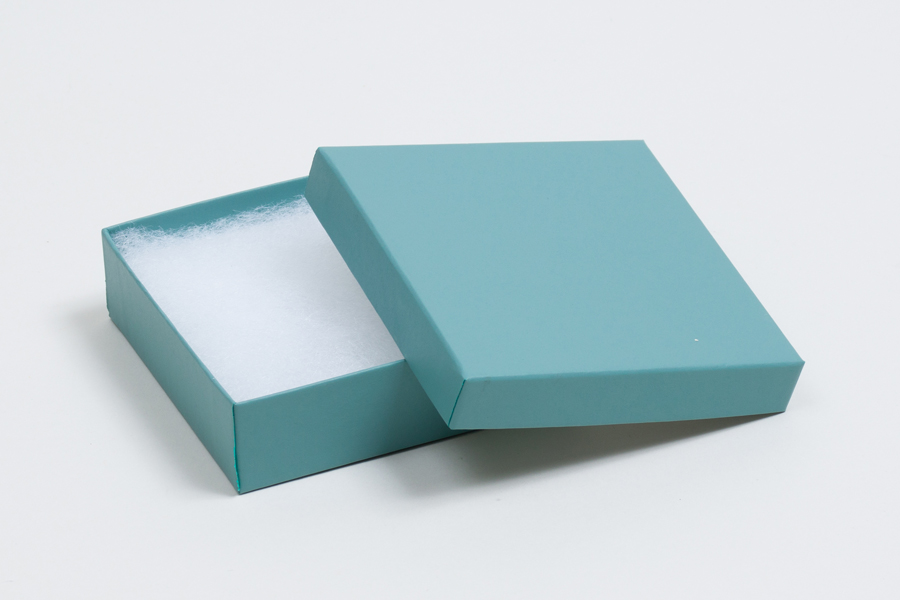 (#33) 3-1/2 x 3-1/2 x 1 MATTE JADE JEWELRY BOXES