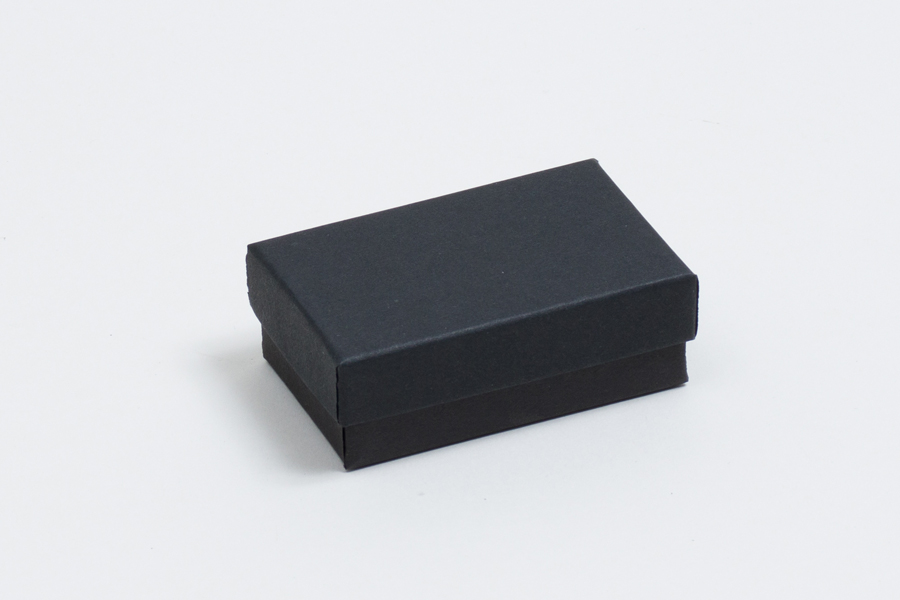 (#21) 2-1/2 x 1-1/2 x 7/8 MATTE ONYX BLACK JEWELRY BOXES