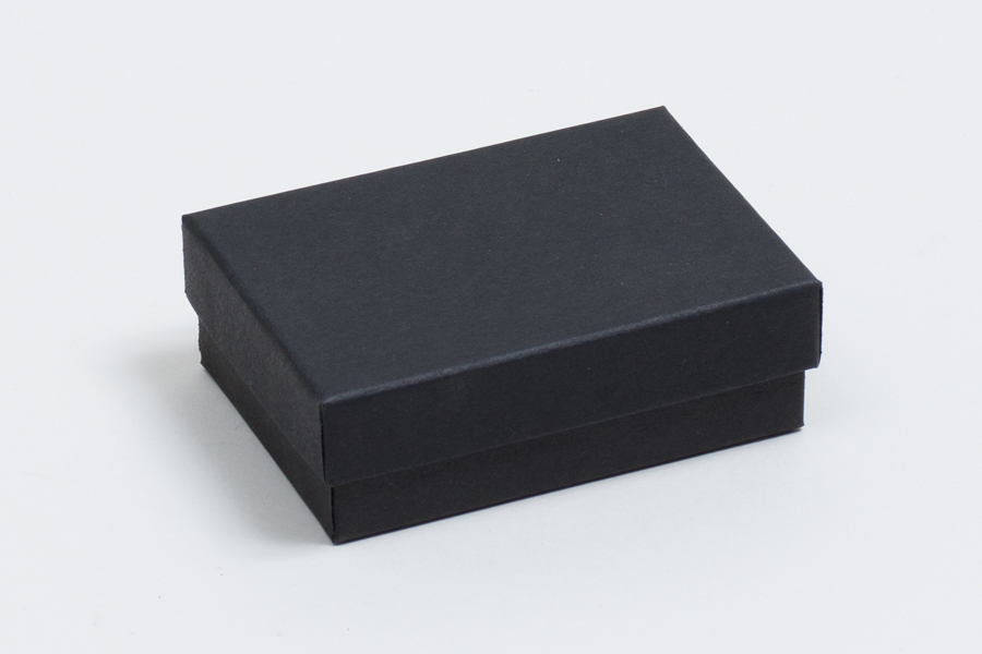 (#32) 3-1/16 x 2-1/8 x 1 MATTE ONYX BLACK JEWELRY BOXES