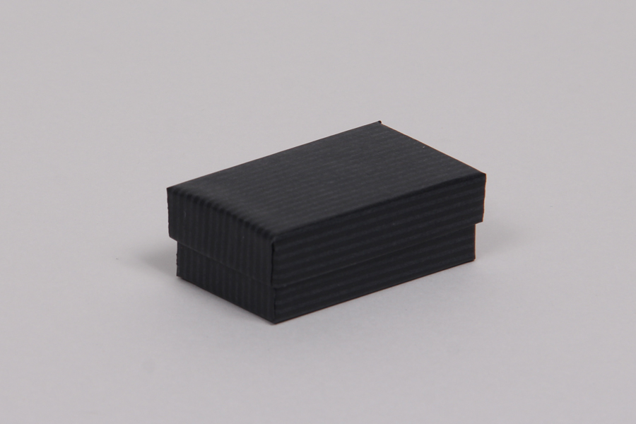 (#21) 2-1/2 x 1-1/2 x 7/8  BLACK PINSTRIPE JEWELRY BOXES