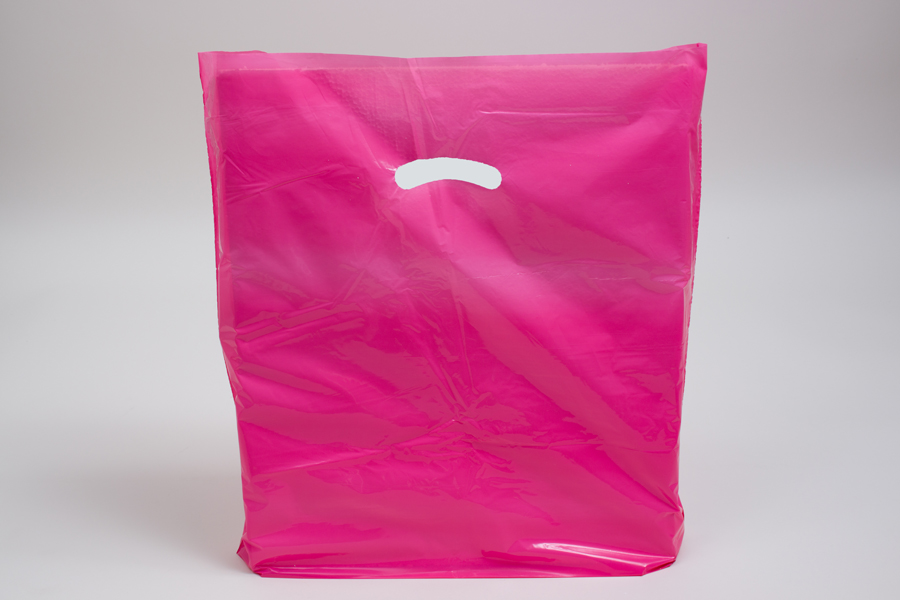 20 x 20 x 5 MAGENTA SUPER GLOSS PLASTIC BAGS - 1.50 mil