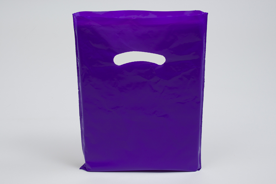 9 x 12 PURPLE SUPER GLOSS PLASTIC BAGS - 1.25 mil