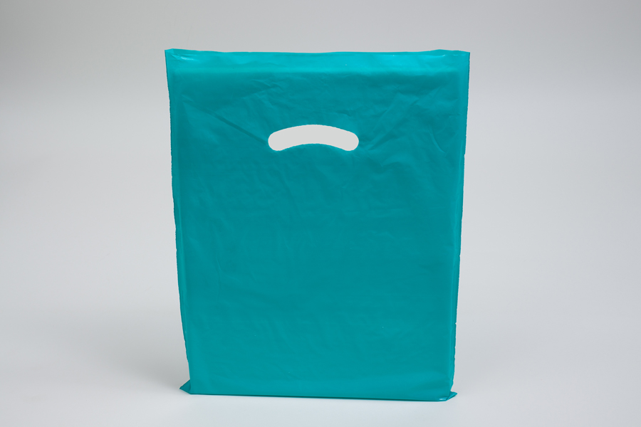 9 x 12 TEAL SUPER GLOSS PLASTIC BAGS - 1.25 mil