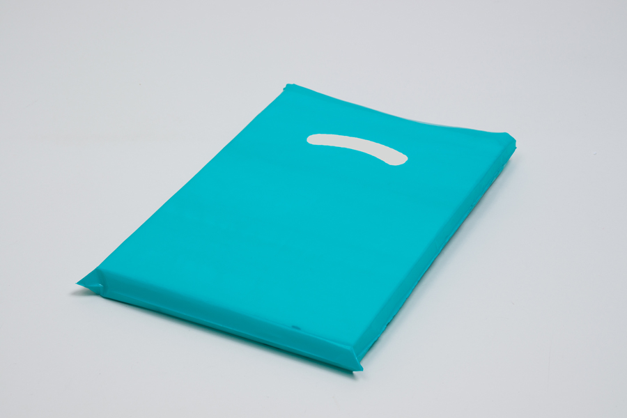 12 x 15 TEAL SUPER GLOSS PLASTIC BAGS - 1.25 mil