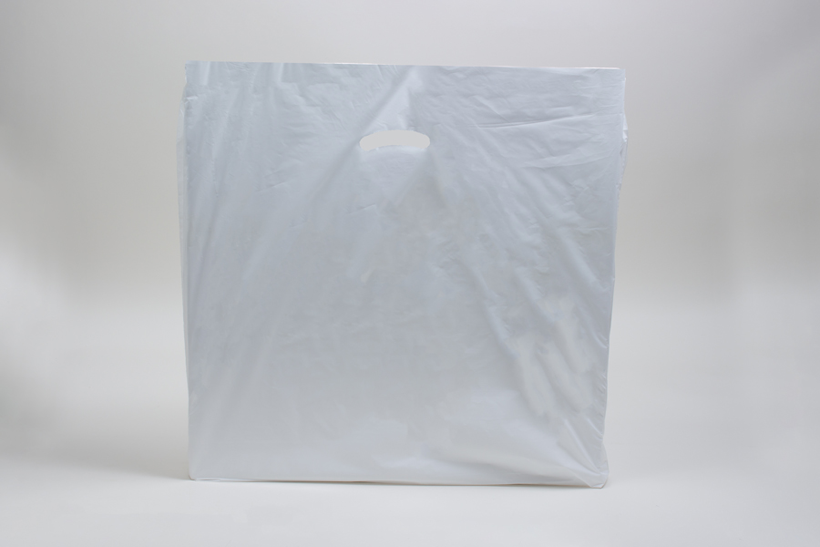 20 x 20 x 5 WHITE SUPER GLOSS PLASTIC BAGS