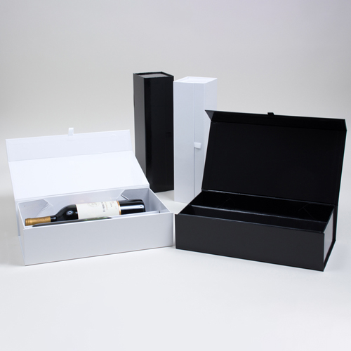 Navy Blue Leatherette Magnetic Lid Gift Boxes - 13 x 6-1/2 x 4-1/4 - 20 per  Case