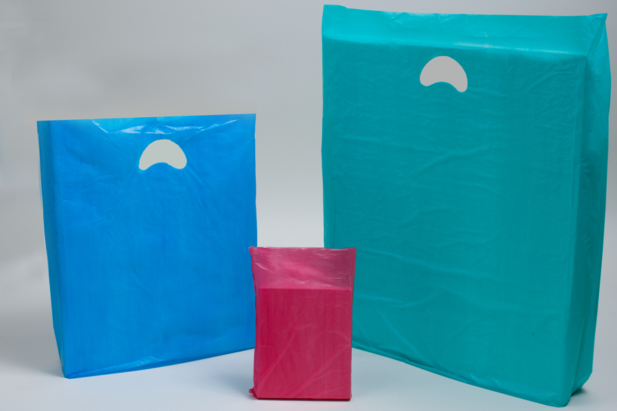 Economy Plastic Shopping Bags - Colors