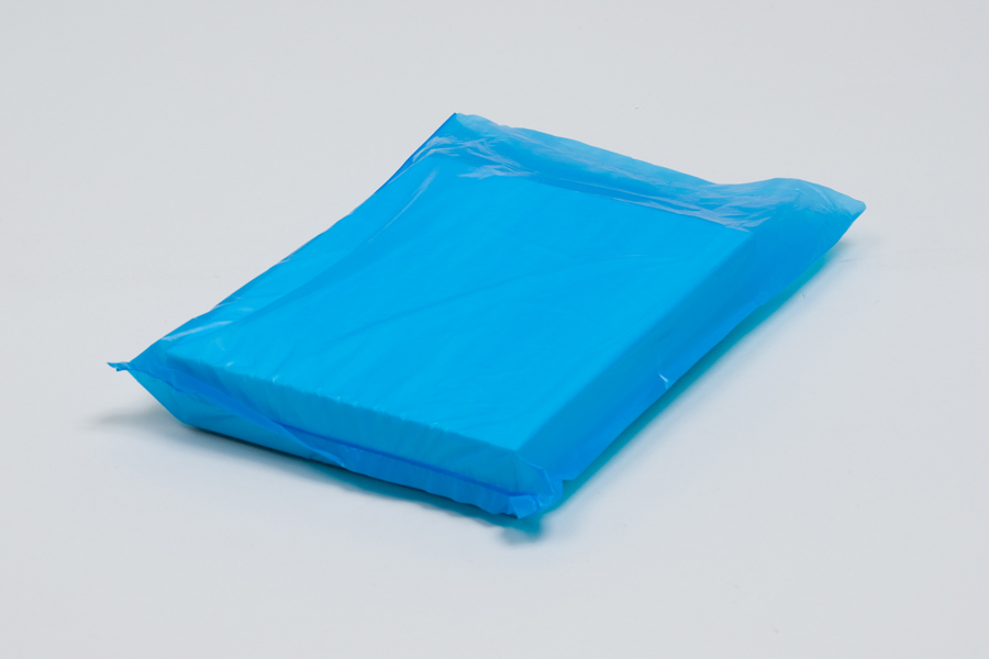 6.5 x 9.5 DARK BLUE SATIN HIGH DENSITY PLASTIC BAGS - 0.55 mil