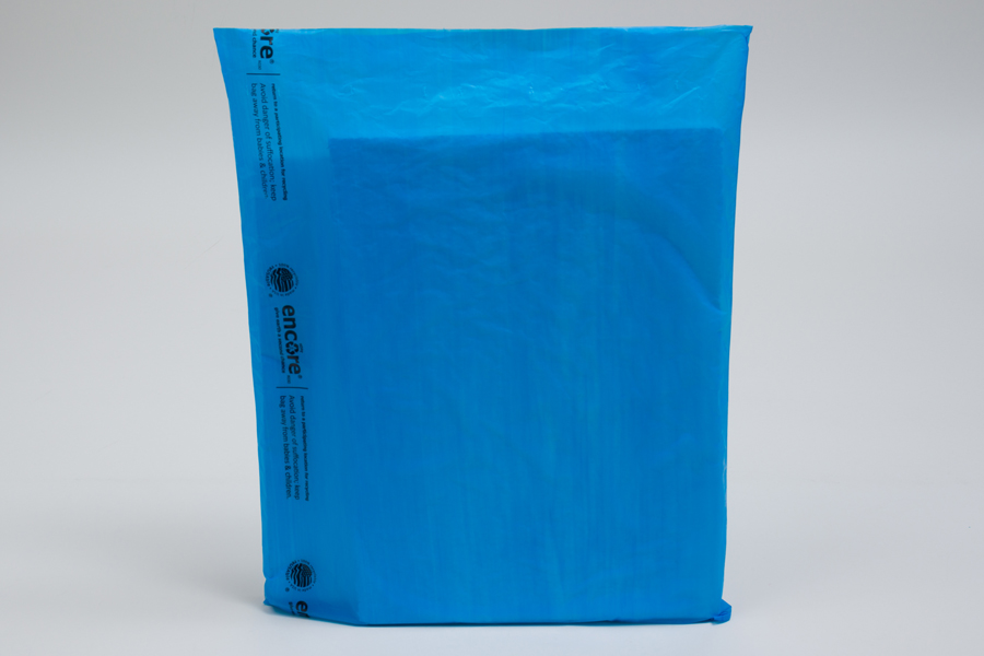 8.5 x 11 DARK BLUE SATIN HIGH DENSITY PLASTIC BAGS - 0.60 mil