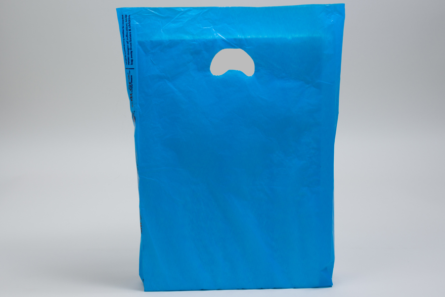 16 x 4 x 24 DARK BLUE SATIN HIGH DENSITY PLASTIC BAGS