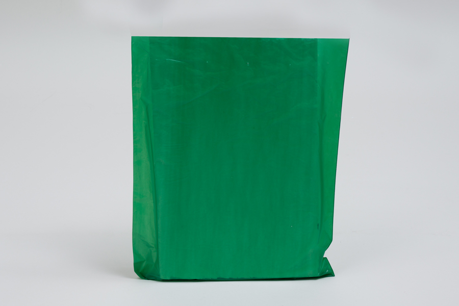 8.5 x 11 DARK GREEN SATIN HIGH DENSITY PLASTIC BAGS - 0.60 mil
