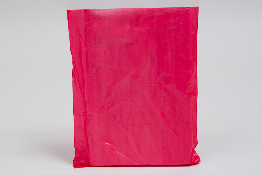 8.5 x 11 RED SATIN HIGH DENSITY PLASTIC BAGS - 0.60 mil