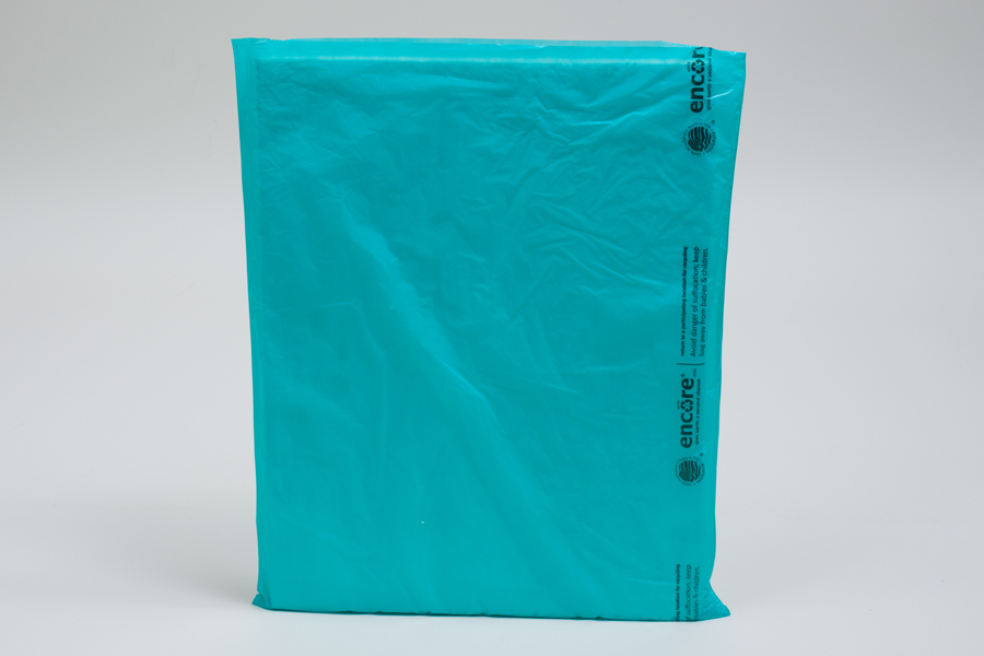8.5 x 11 TEAL SATIN HIGH DENSITY PLASTIC BAGS