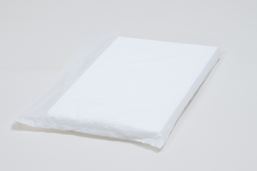 8.5 x 11 WHITE SATIN HIGH DENSITY PLASTIC BAGS - 0.60 mil