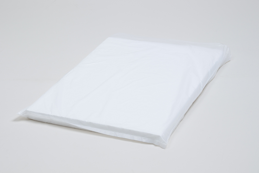 12 x 15 WHITE SATIN HIGH DENSITY PLASTIC BAGS - 0.60 mil