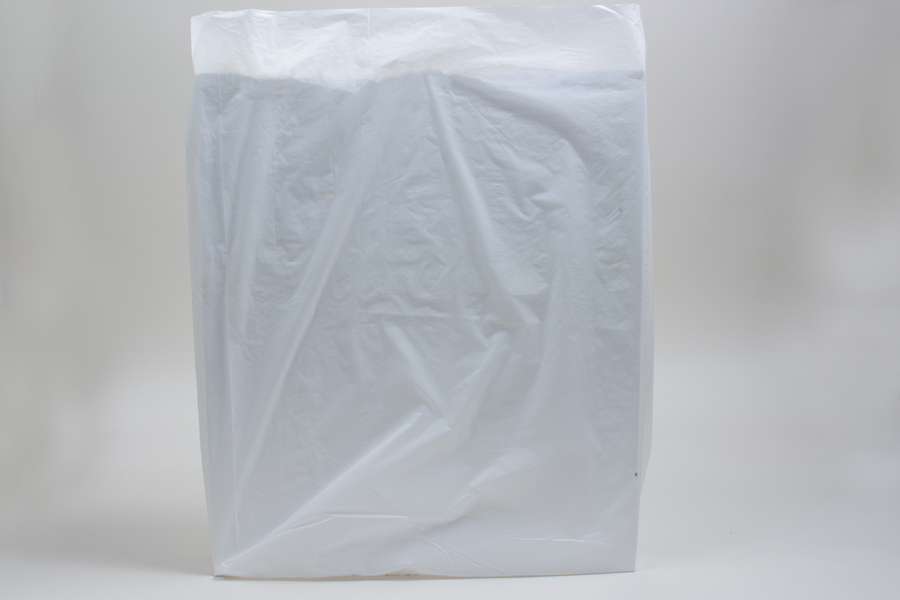 24 x 6 x 36 WHITE SATIN HIGH DENSITY PLASTIC BAGS