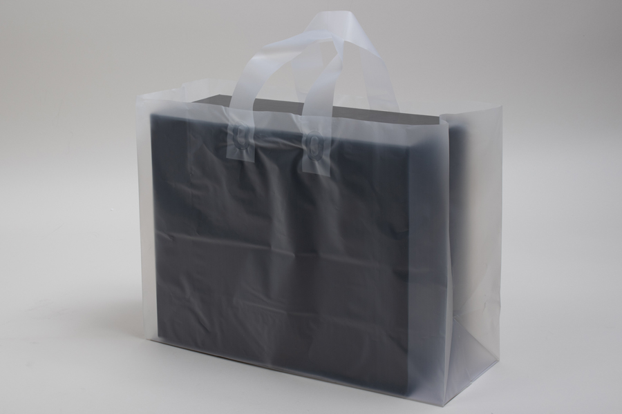 7 3/4 x 3 3/4 x 6 1/2 Small Black Plastic Jelly Tote Bags – 6